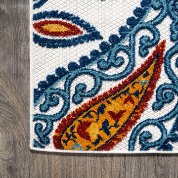 Julien Paisley High-low Indoor/outdoor Area Rug